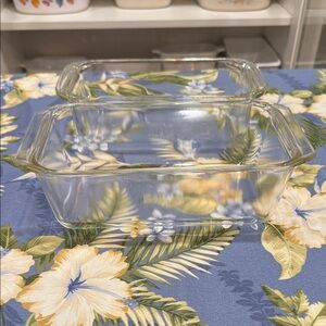 Pyrex Clear Glass loaf pans